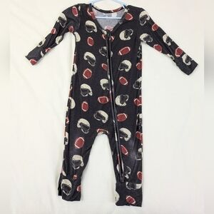 LEV Baby Bamboo Football Sleeper - sz 18/24 mo